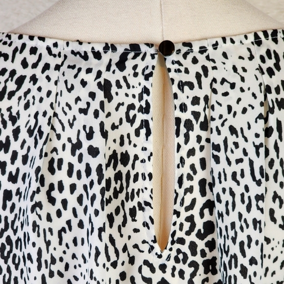 Worthington Petite Large PL Sleeveless Animal Print Blouse Keyhole Back Top - Picture 5 of 8